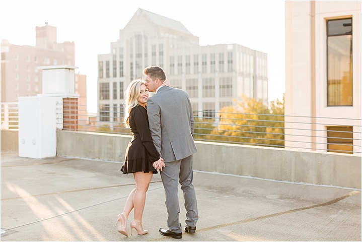 rooftop Downtown Greenville, SC engagement session
