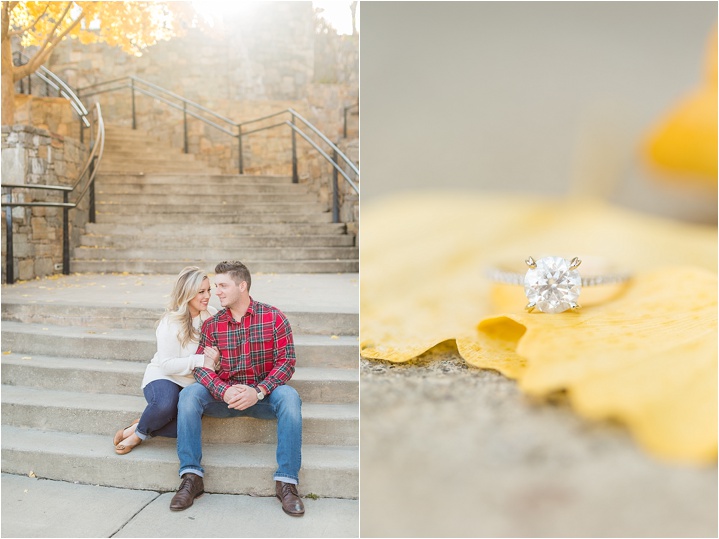 fall Downtown Greenville, SC engagement