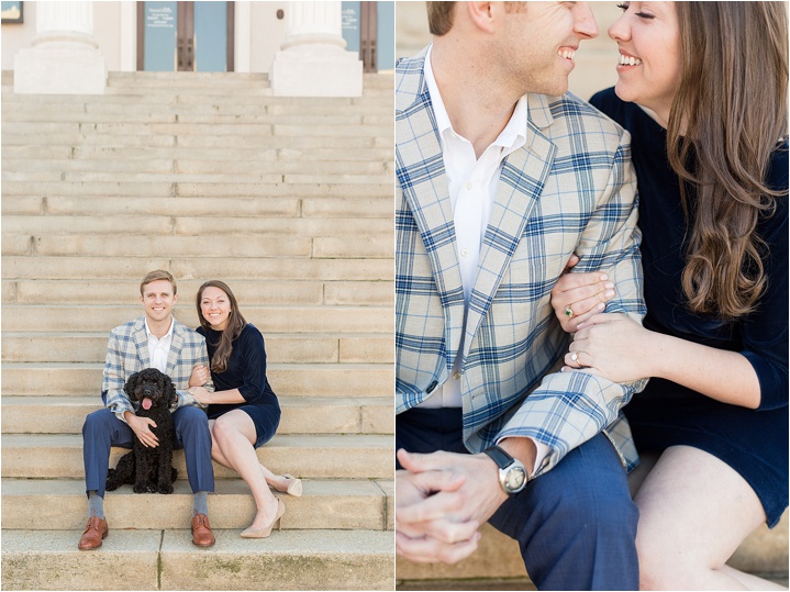 engagement session with puppy greenville sc