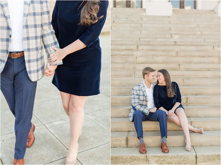 downtown greenville engagement session
