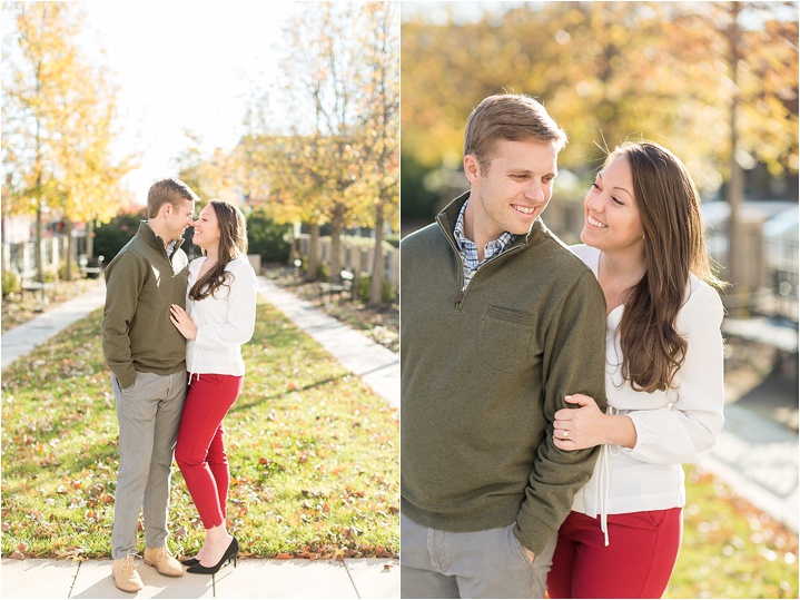 bright airy fall engagement session