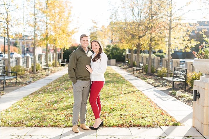 downtown preppy engagement session