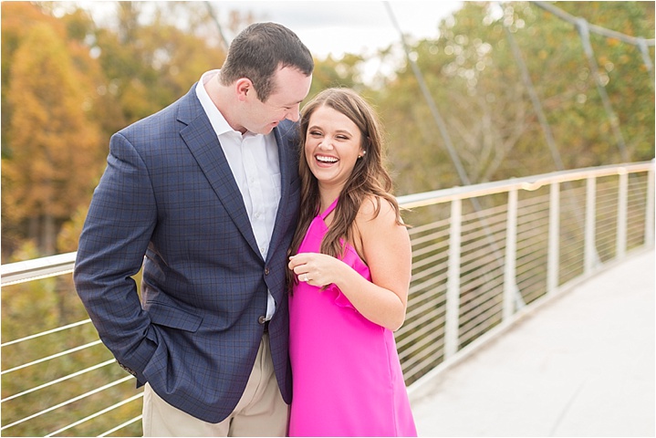 light airy engagement photography downtown greenville