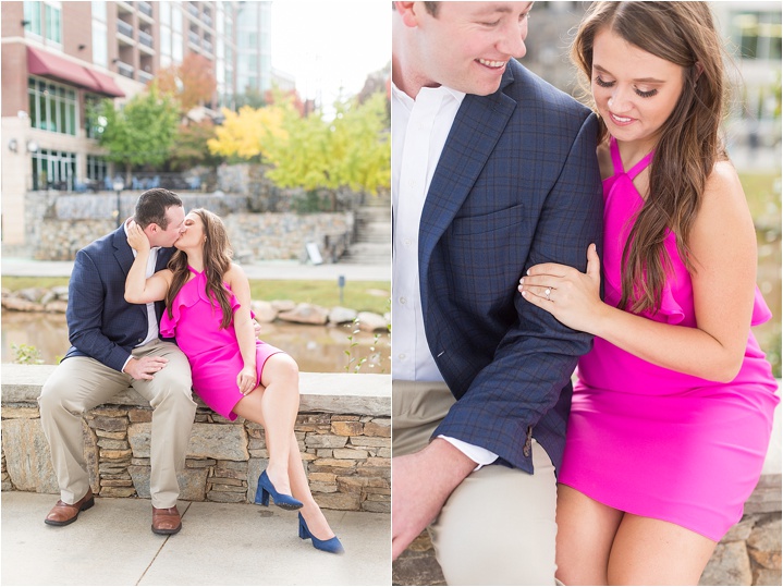 urban chic Downtown Greenville, SC engagement 