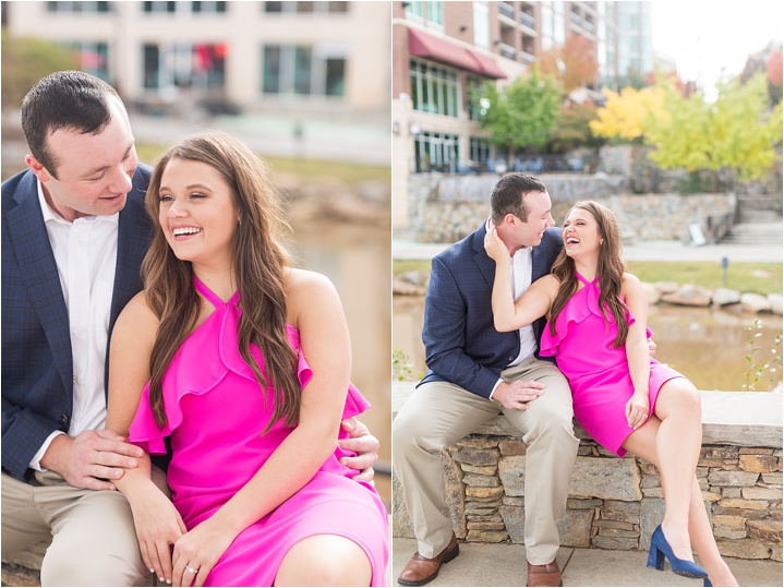 Downtown Greenville, SC engagement photography ryan and alyssa