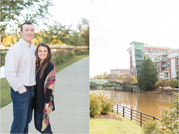 Downtown Greenville, SC engagement photography