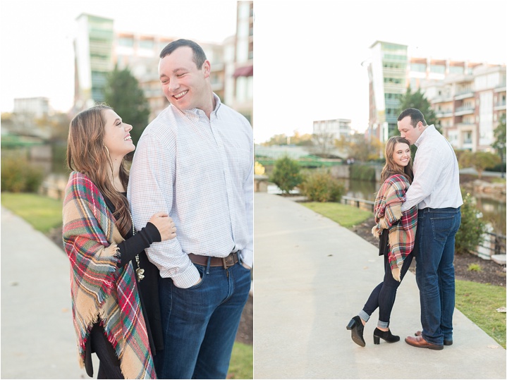 bright airy Downtown Greenville, SC engagement 