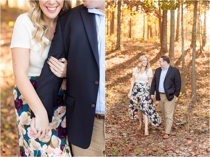 fall Greenville, SC engagement photography
