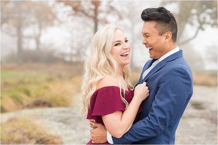 winter engagement session Greenville SC