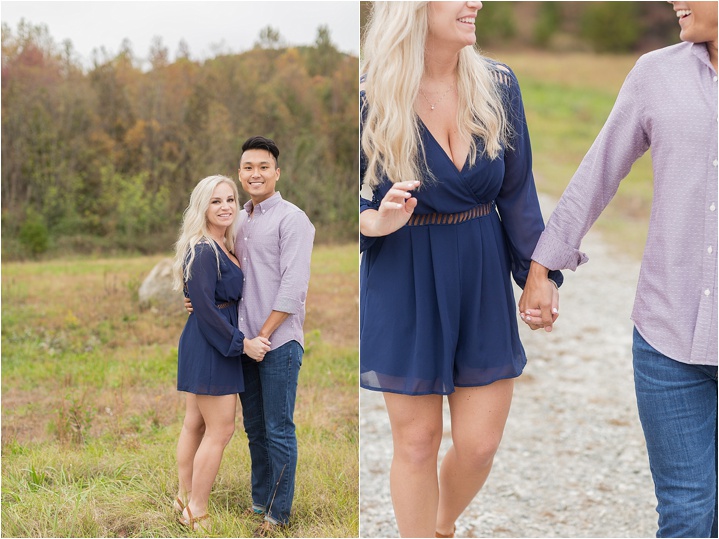 fall winter engagement session Greenville