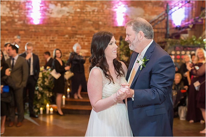 Old Cigar Warehouse wedding reception father daughter dance