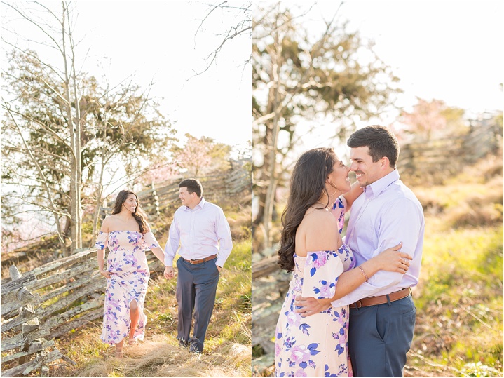 Greenville, SC mountaintop engagement photography