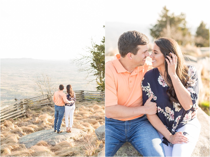 Greenville, SC mountaintop engagement session