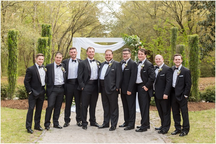 black tie formal groomsmen south carolina wedding