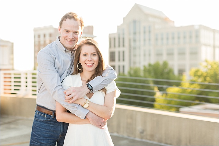 Greenville, SC rooftop engagement session
