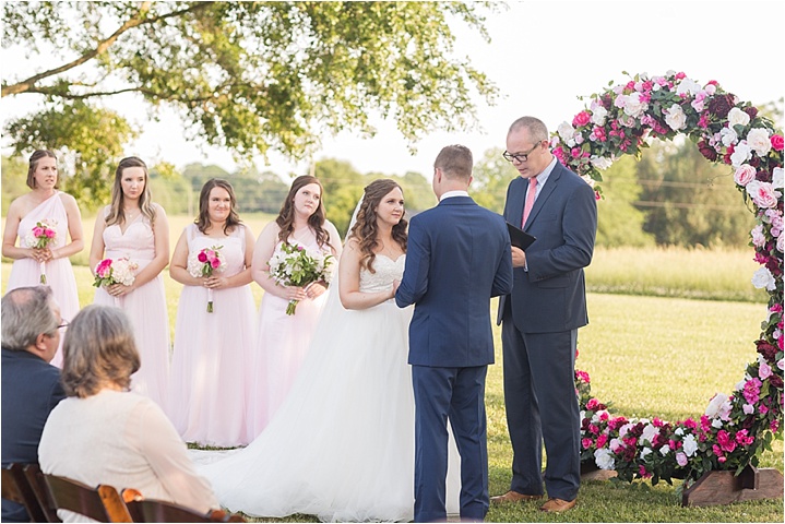 colorful floral circle arch ryan and alyssa photography