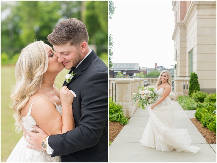 elegant late spring bride and groom portaits outdoors