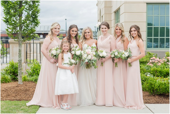 light pink bridal party ryan and alyssa photography