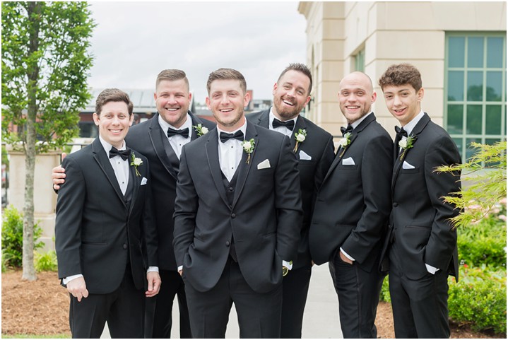 groomsmen downtown greenville wedding photography