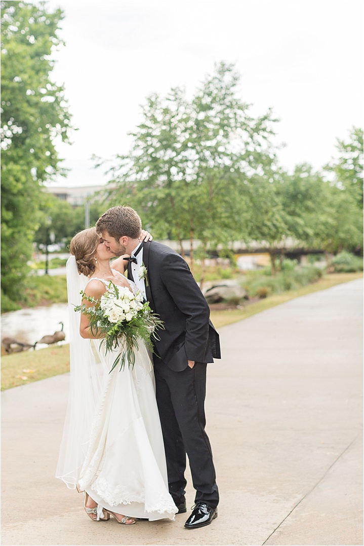 intimate bride and groom southern wedding portrait