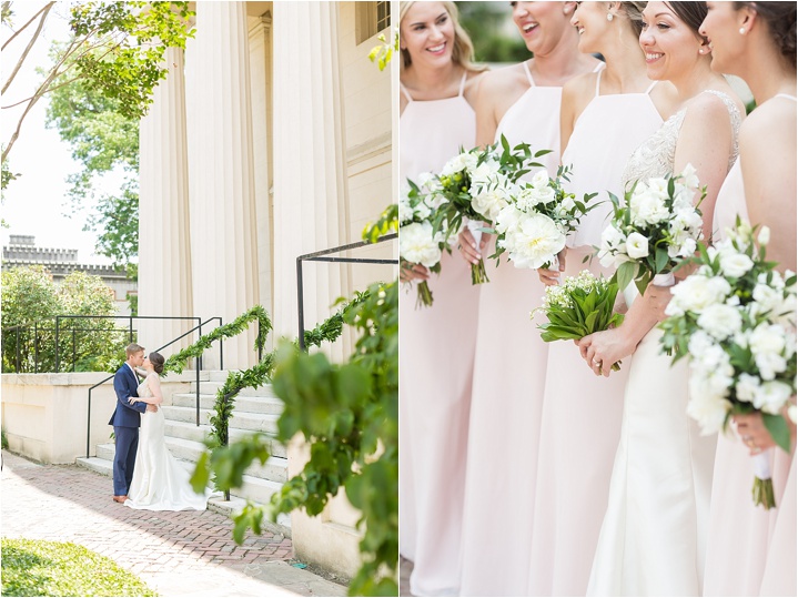 pink and white wedding party by ryan and alyssa photography