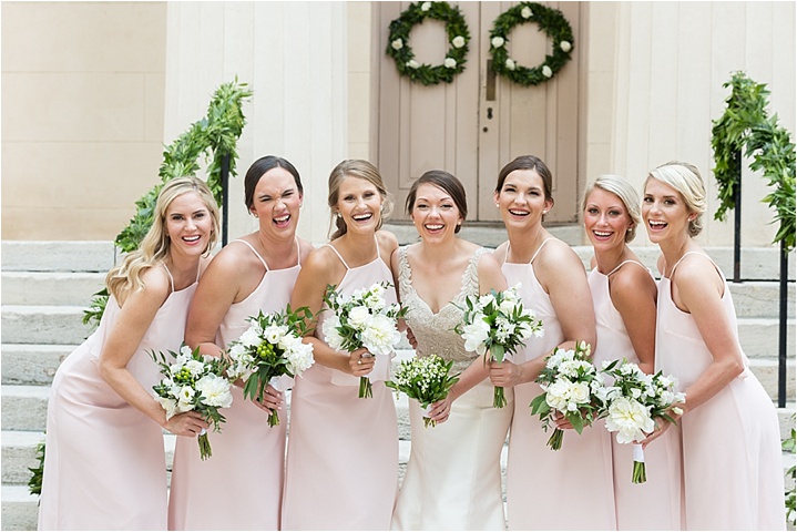 light and airy bridesmaids at old medical college wedding