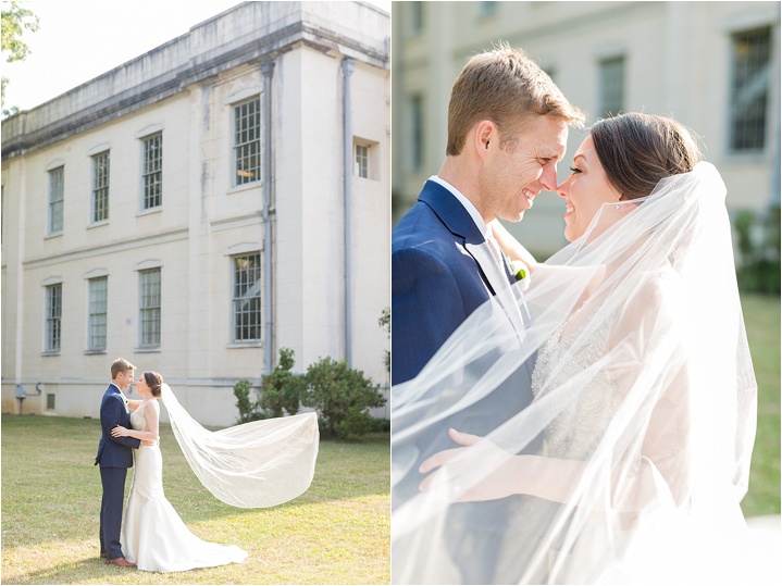 outdoor bride and groom portraits at old medical college