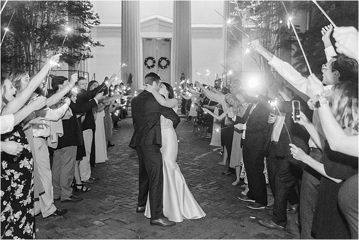 old medical college sparkler exit by ryan and alyssa photography