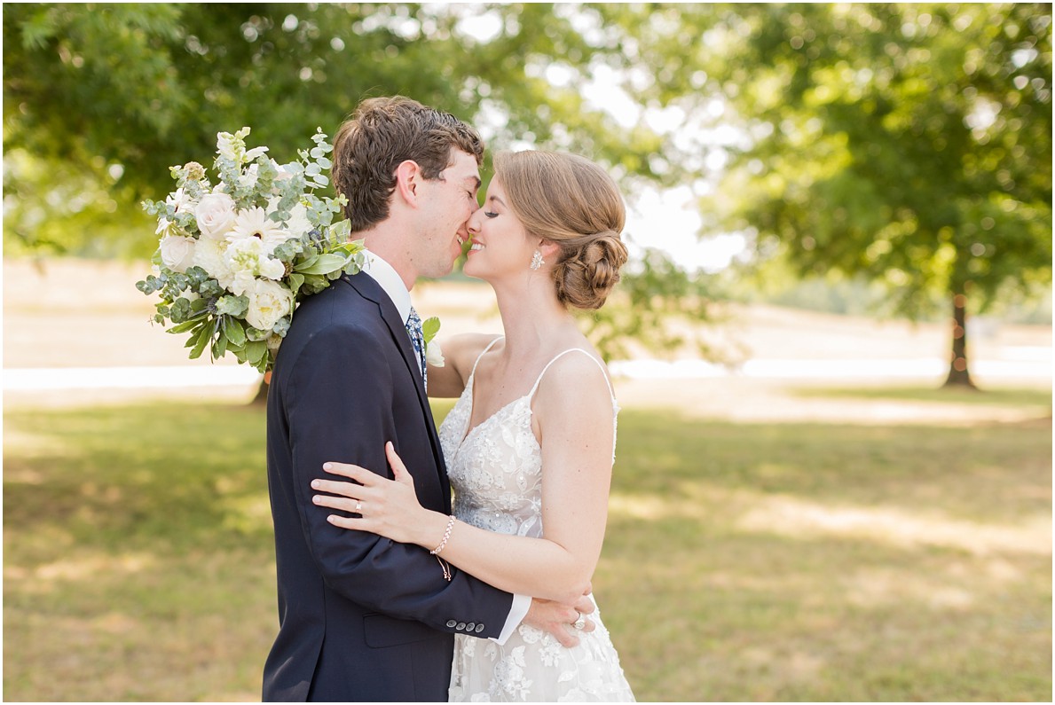 light and airy bride and groom outdoor wedding