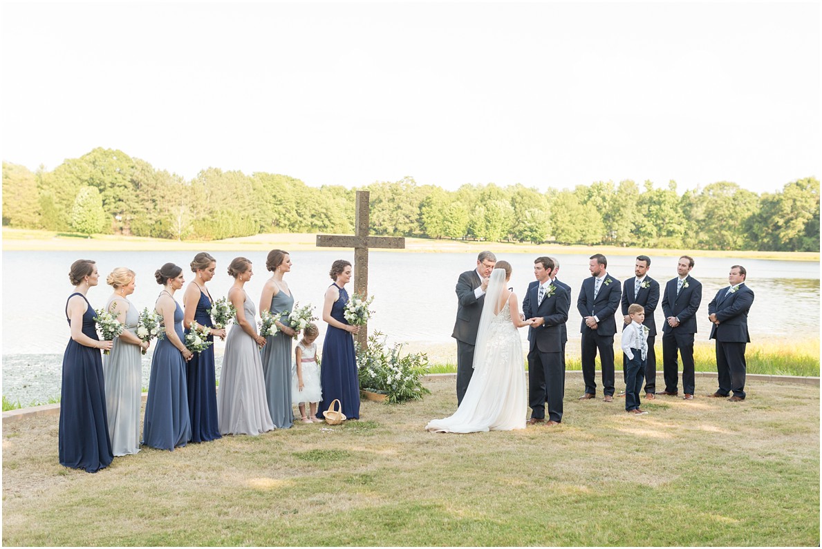 Blue and Grey Outdoor Southern Wedding 