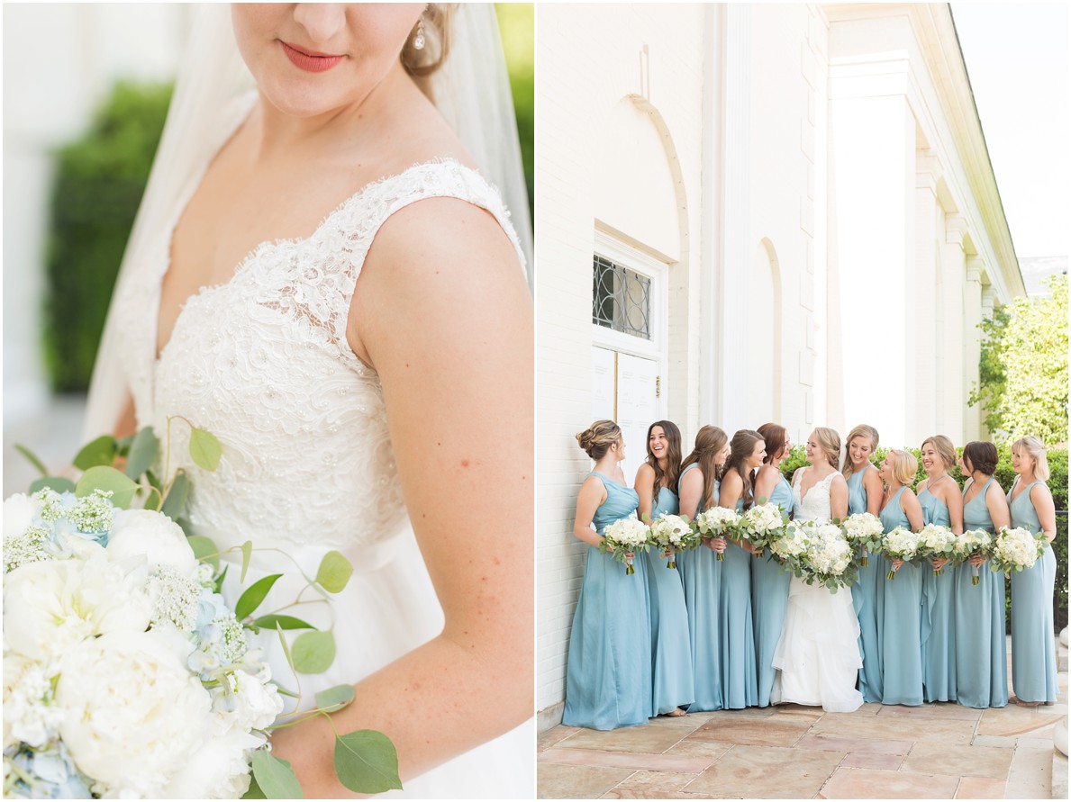 light and airy wedding photography blue bridesmaids