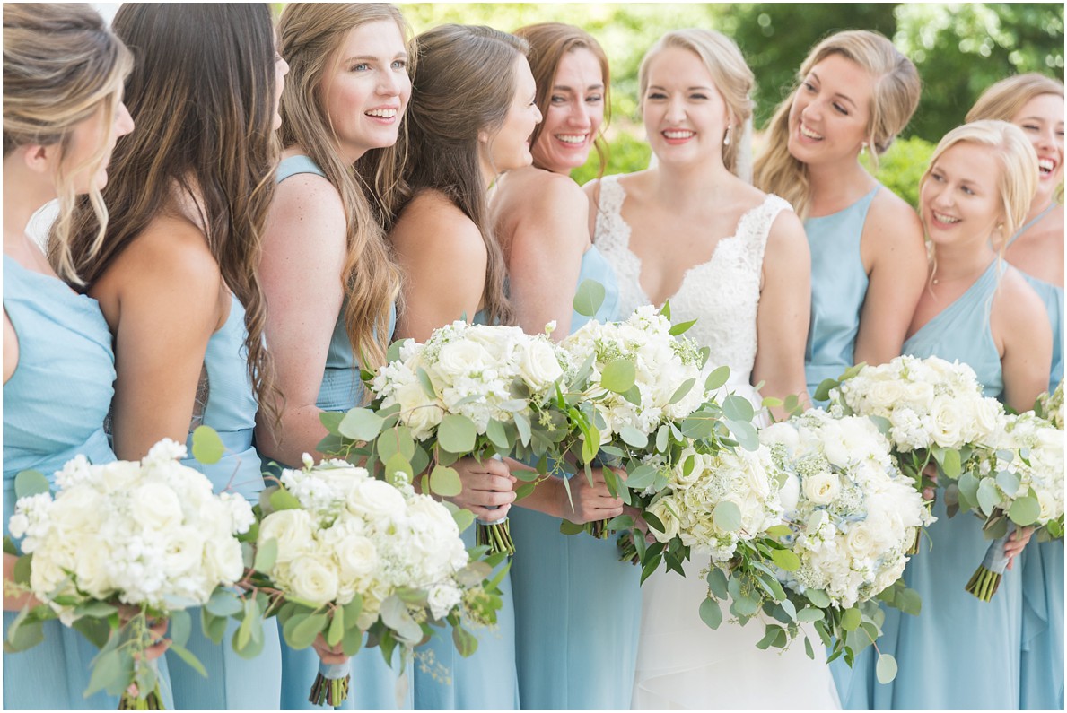 joyful bridesmaids outdoor atlanta wedding