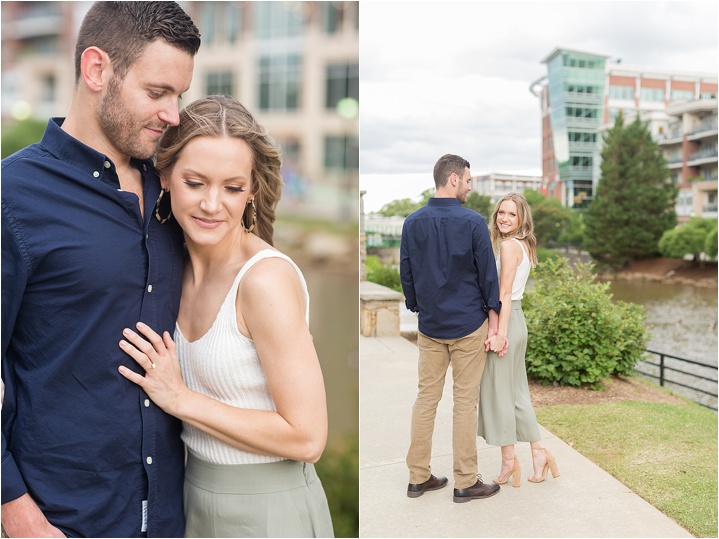 downtown greenville engagement photographers ryan and alyssa