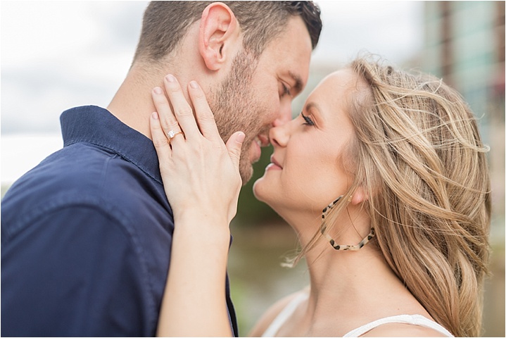 bright airy engagement photography downtown greenville