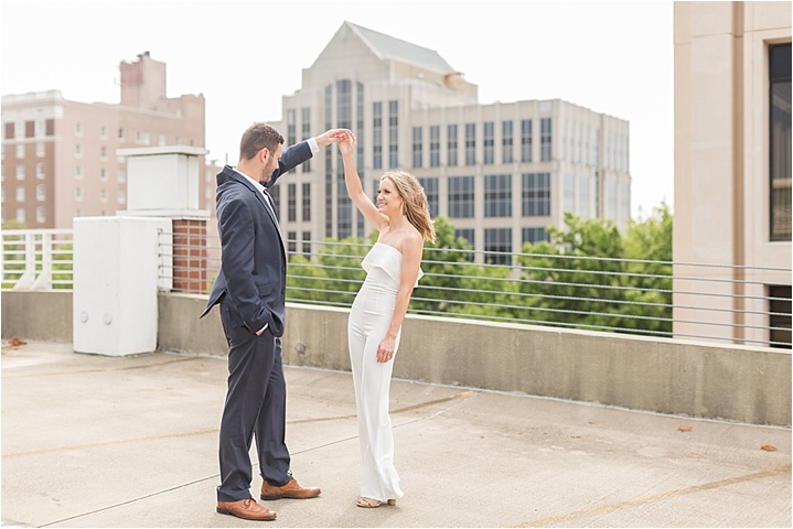 light airy downtown greenville engagement photography