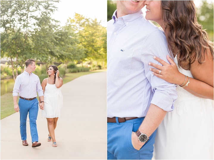 light airy engagement photography downtown greenville