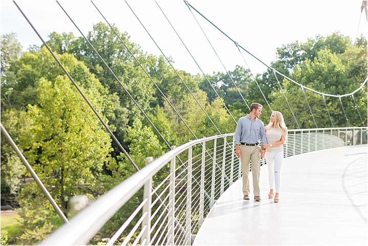 downtown greenville river engagement session