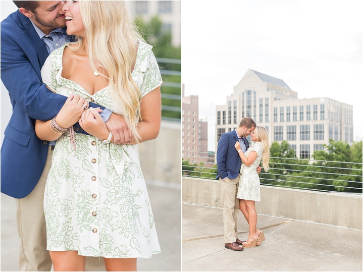rooftop engagement session south carolina
