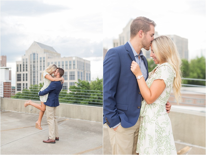 rooftop greenville sc engagement session