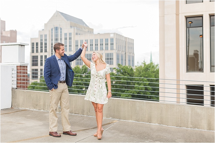 bright airy greenville engagement session