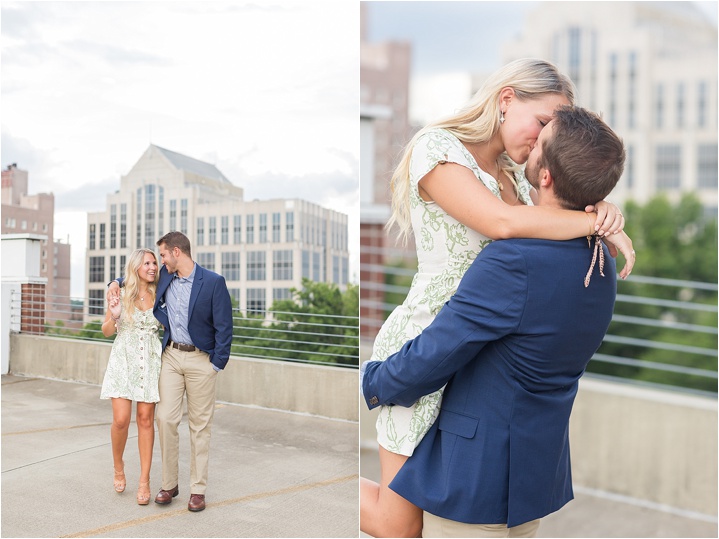 light airy greenville engagement session