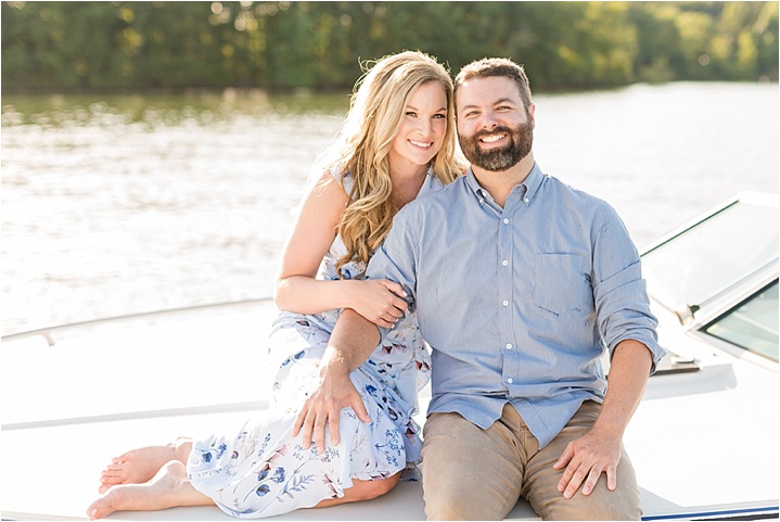 Lake Norman, NC boat engagement session