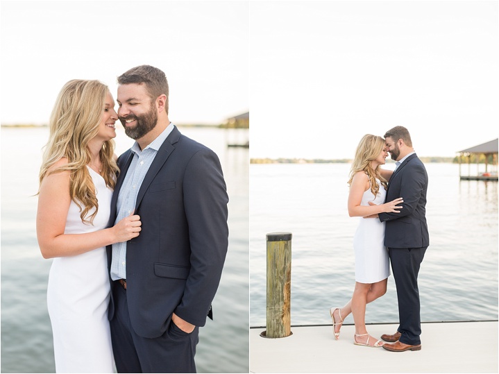 light airy summer lake engagement session 