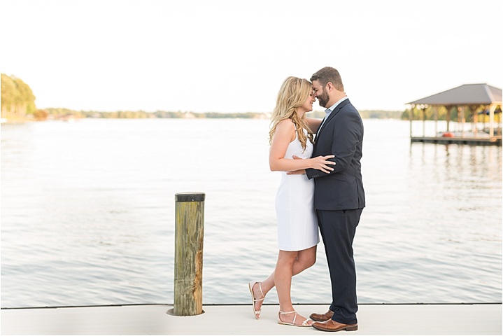 Lake Norman, NC dock engagement session ryan and alyssa photography