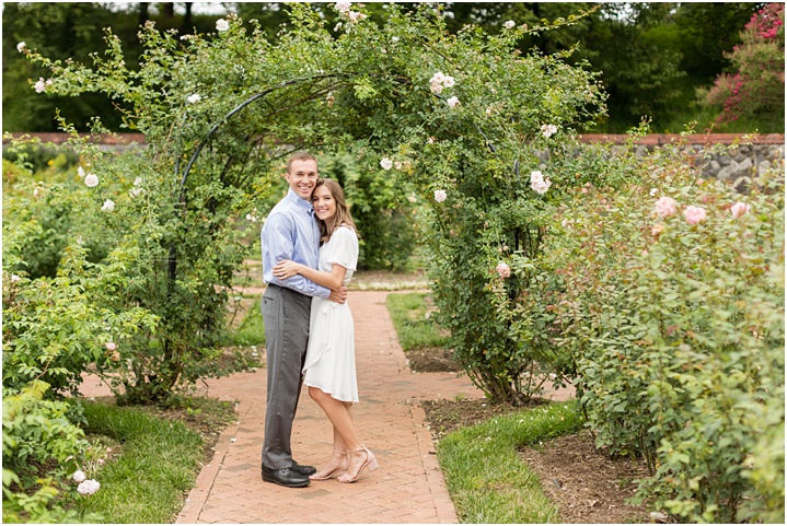 light airy garden engagement session