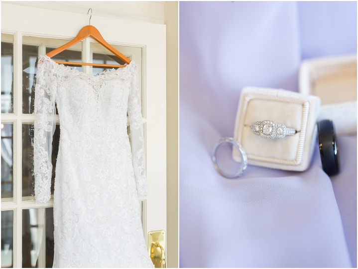 Lavender Fall Wedding Details Lace Dress