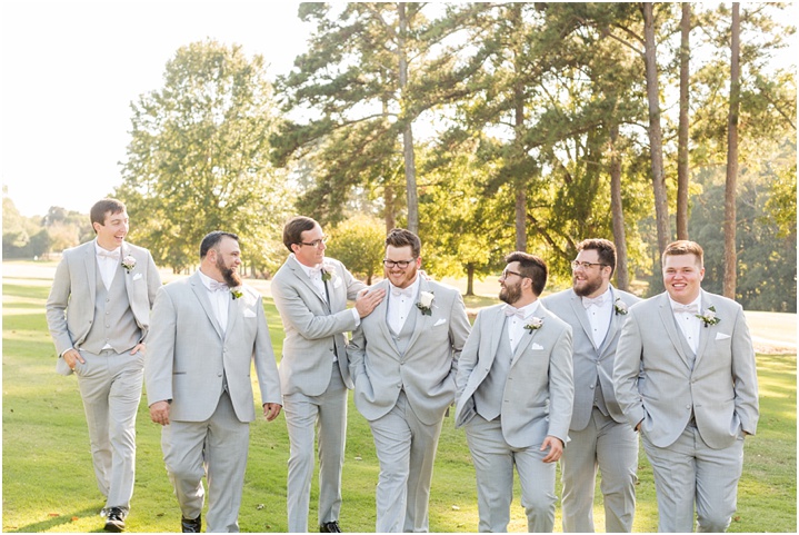 Excited Bridal Party Grey Suits Ryan and Alyssa Photography