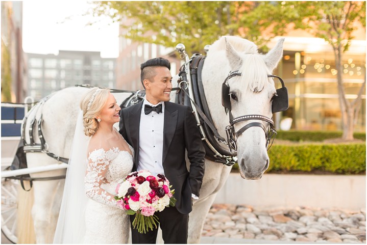 wedding with horse and carriage greenville sc ryan and alyssa photography