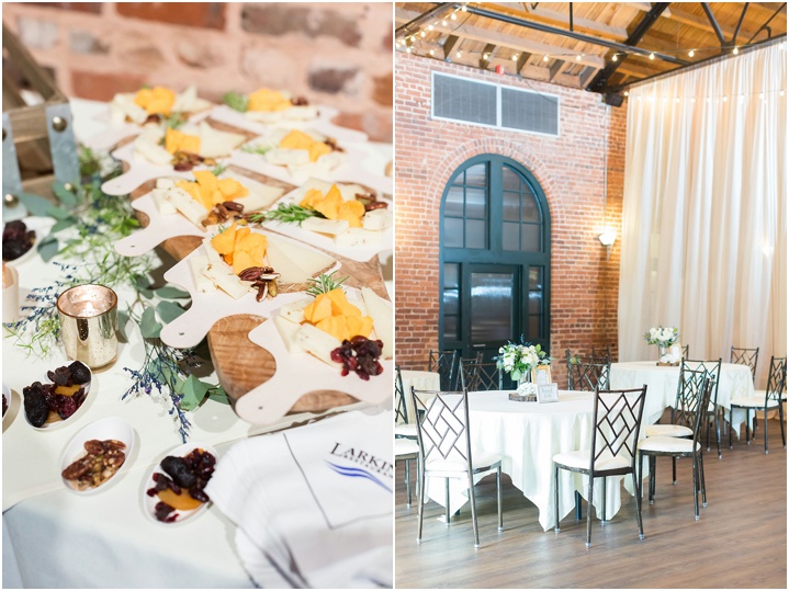 urban reception with brick and greenery