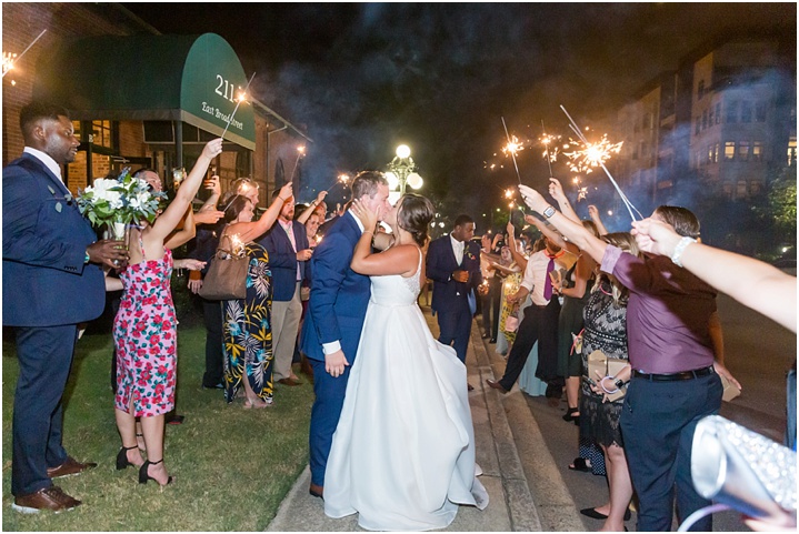 Downtown Wedding at The L in Greenville, SC Sparkler Exit